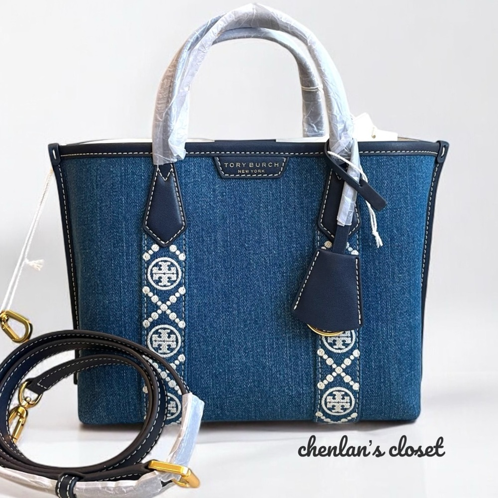 Tory Burch Denim and Navy Crossbody Bag - Picture 3 of 16